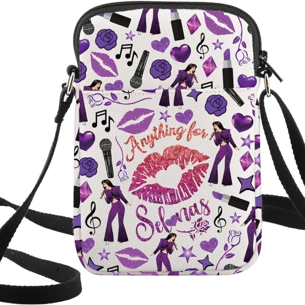 Singer Song Lyrics Crossbody Bag Women's Water-Resistant Compact Purse